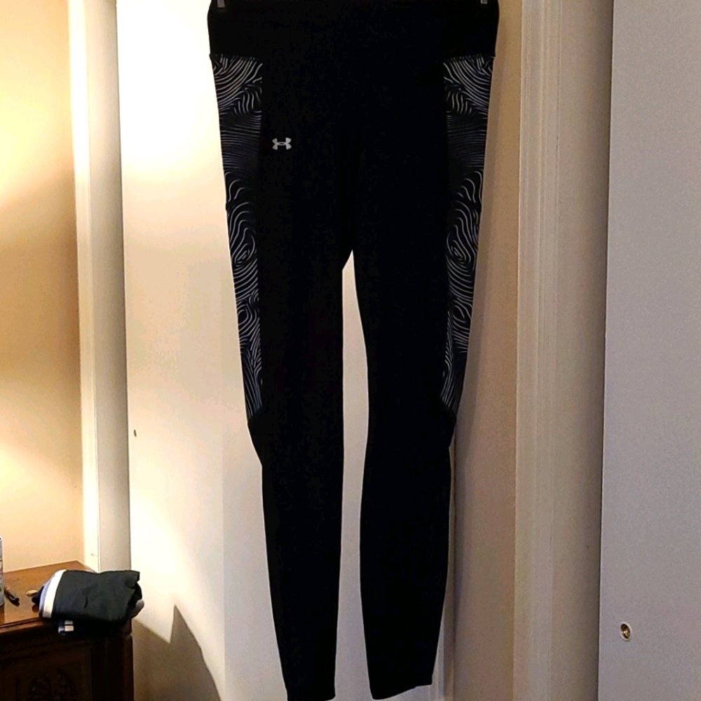 UnderArmour Black Leggings with Mesh Detail